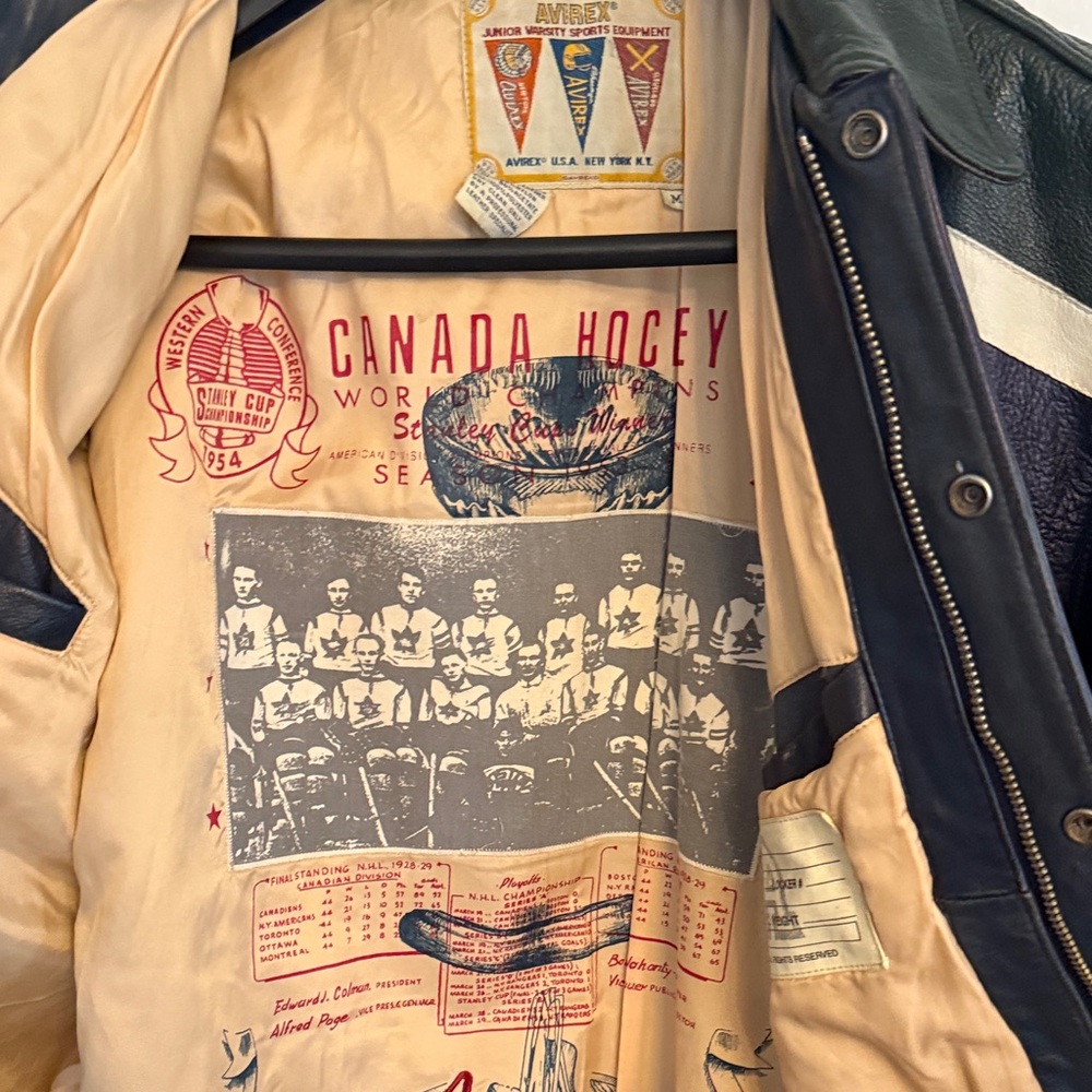 Avirex Men's VINTAGE 1990s deadstock Canadian hockey jacket • Medium - Picture 4 of 6